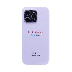Capa de Silicone Macio com Moldura de Câmera para Apple iPhone 15 Pro Max Transparente Capa de Silicone Macio com Moldura de Câmera para Apple iPhone 15 Pro Max Transparente